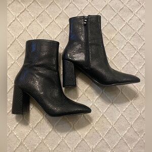 4” Faux Snakeskin Booties